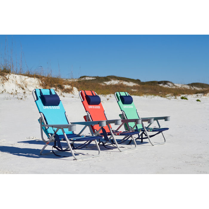 Life is Good Reclining Beach Chair & Reviews Wayfair
